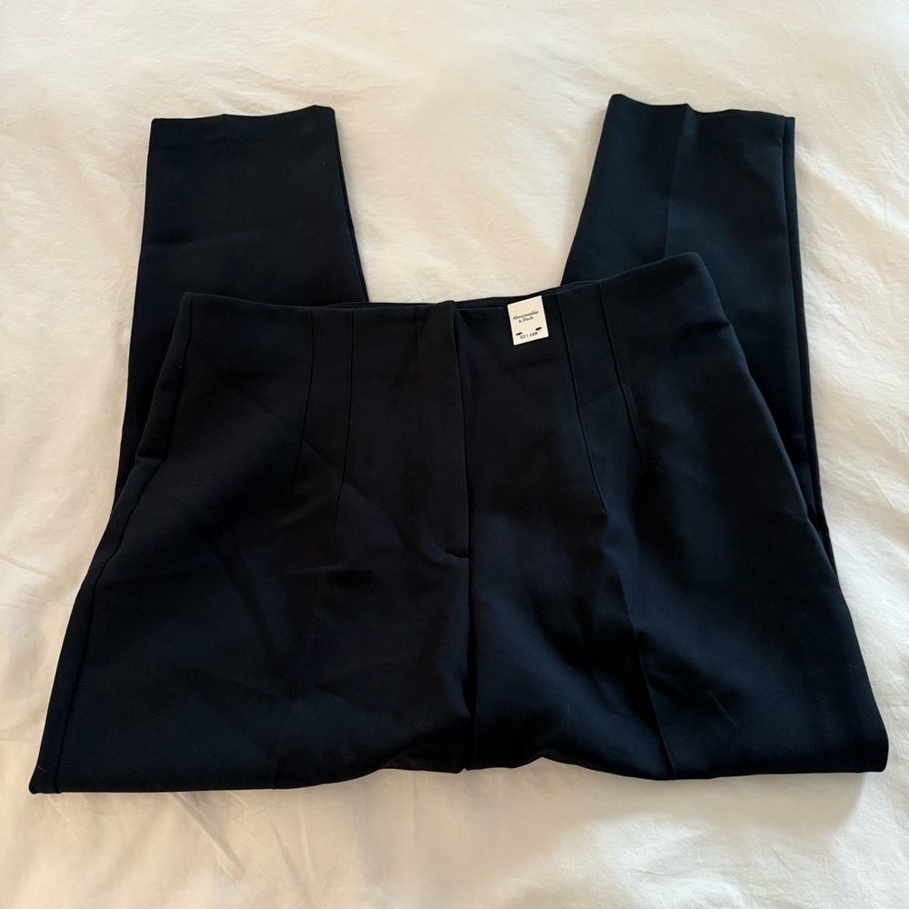 Abercrombie and Fitch Black Trouser Straight Leg Pants